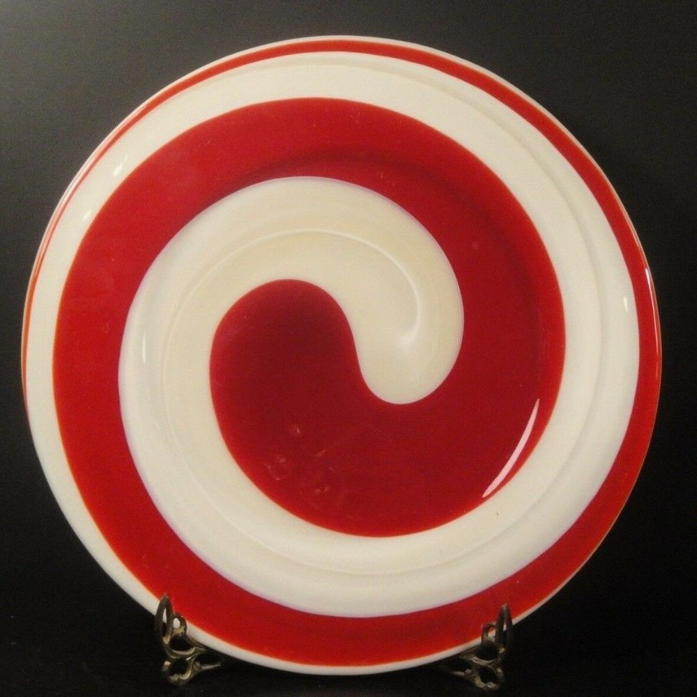 Murano Italy Art Glass Swirl Platter Yalos Casa